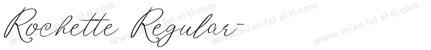 Rochette Regular字体转换